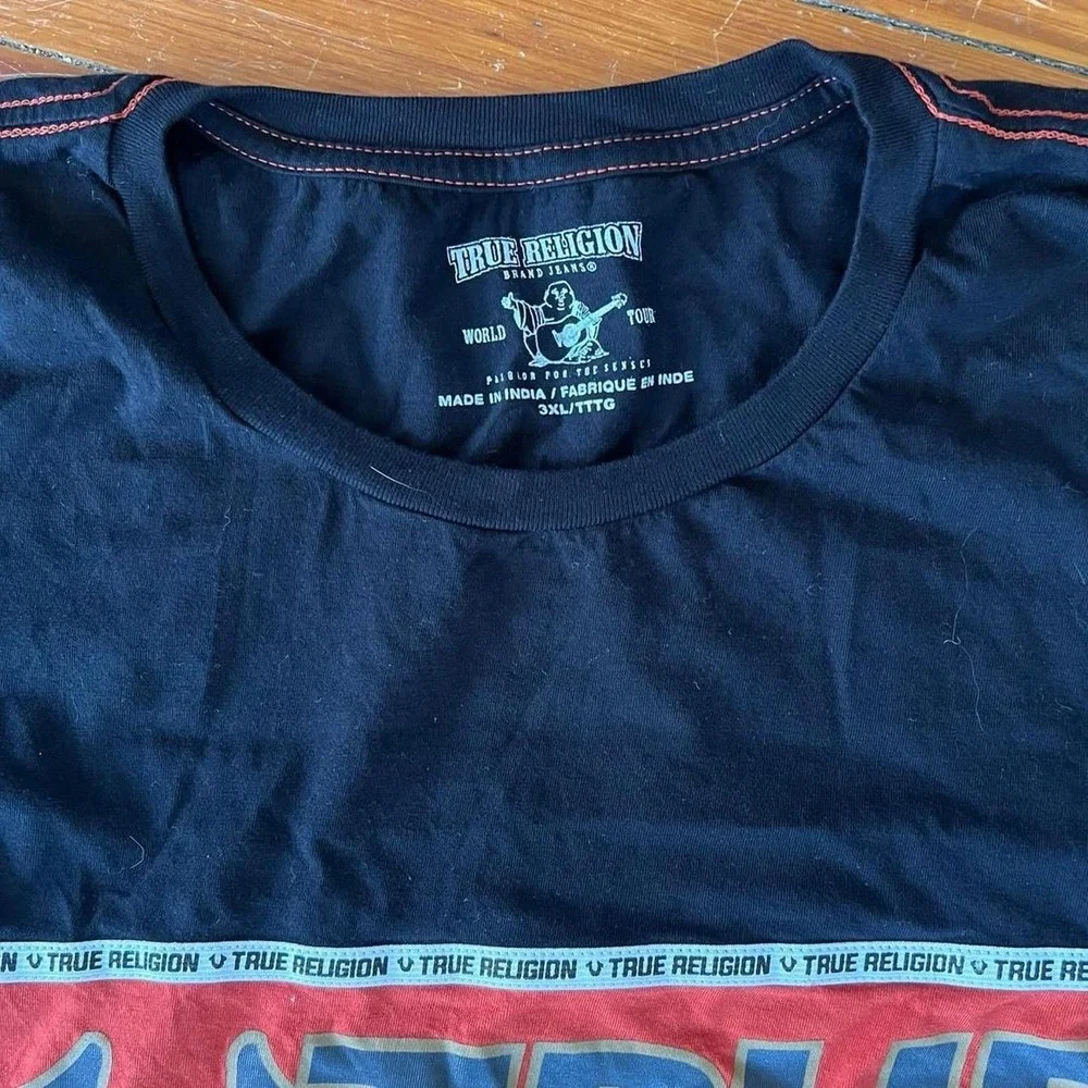 True religion logo Crewneck Graphic T-Shirt Size 3XL
